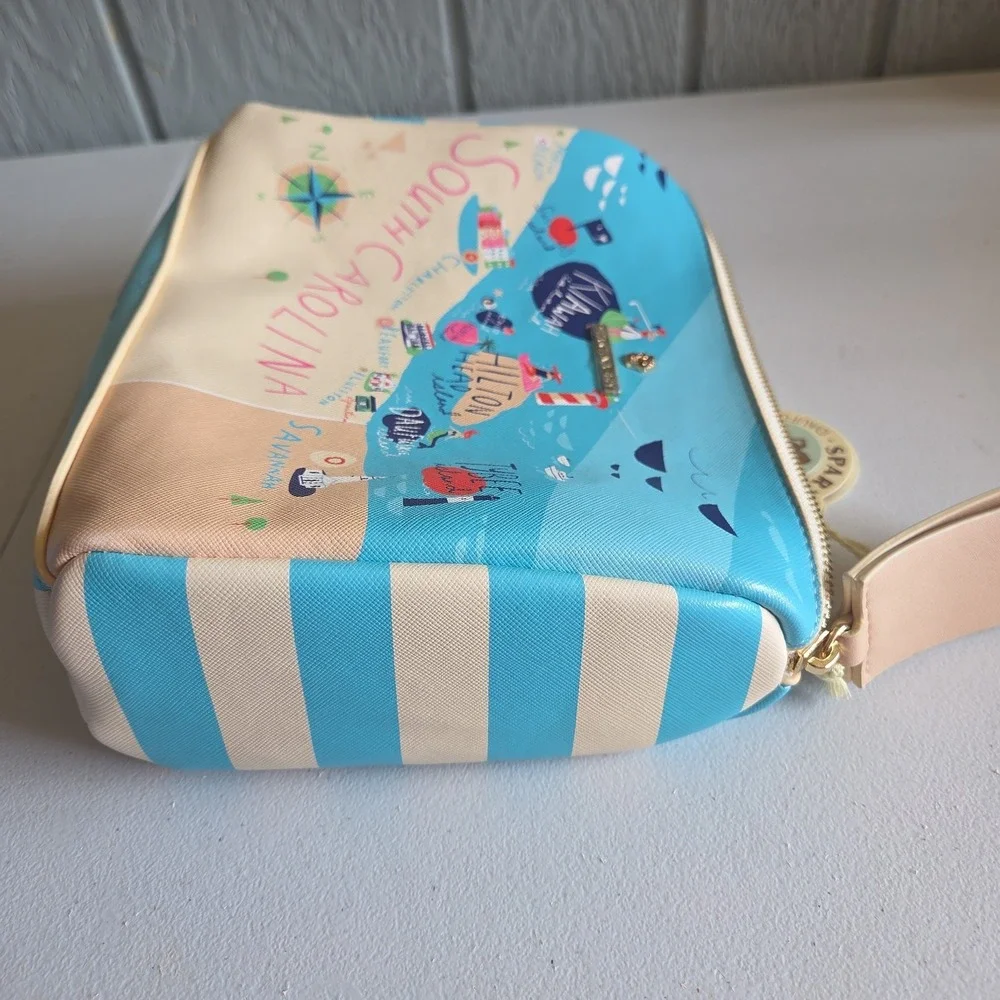 SPARTINA 449 Carry All Travel Makeup Case Daufuskie Island Coated Vinyl NWT
